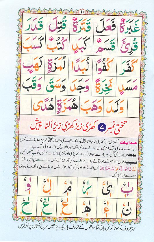 Reading Noorani Qaidah Page No 11 at AlQuran Tutors